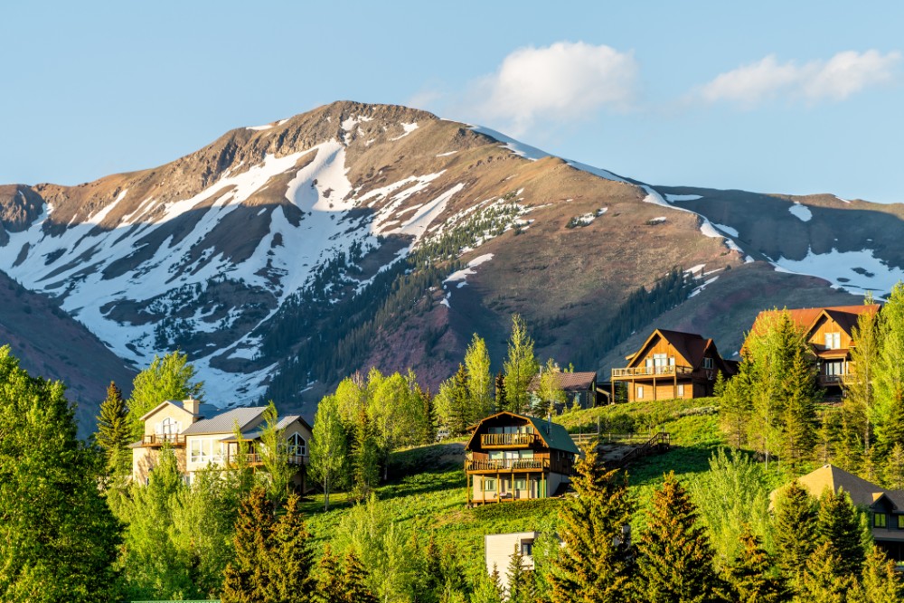 Mount Crested Butte Colorado village in summer